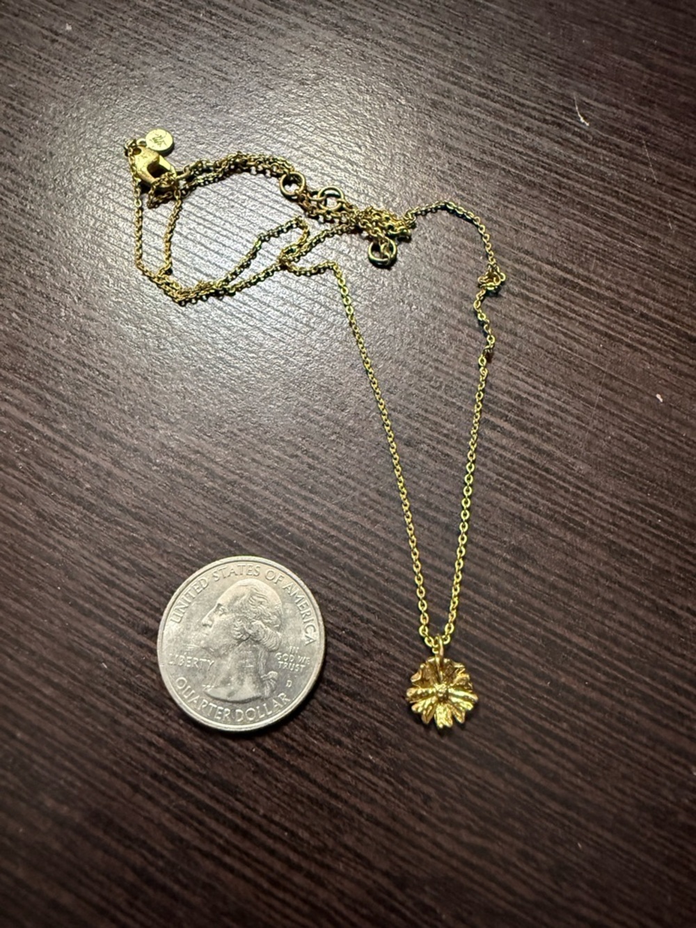 Madewell gold wildflower pendant necklace